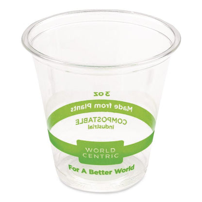 PLA Clear Portion Cups, 3 oz, Plastic, Clear, 2,500/Carton