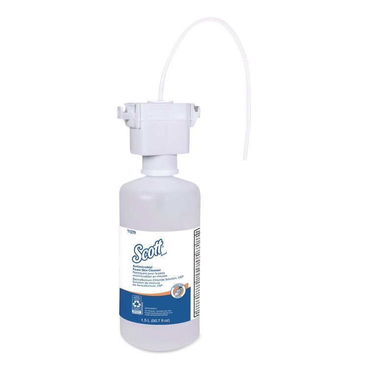 Antimicrobial Foam Skin Cleanser Refill, Unscented, 1,500 mL, 2/Carton