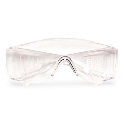 Unispec II Safety Glasses, Frameless OTG, Clear Single Lens, 50/Carton