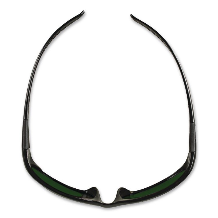 Hellraiser Safety Glasses, Black Full Frame, Green Shade 3 VLT Dual Lens