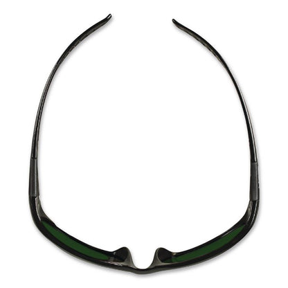 Hellraiser Safety Glasses, Black Full Frame, Green Shade 3 VLT Dual Lens
