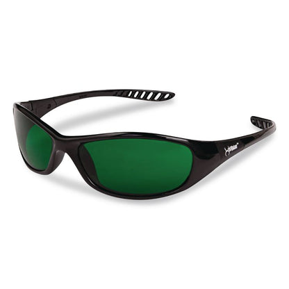 Hellraiser Safety Glasses, Black Full Frame, Green Shade 3 VLT Dual Lens