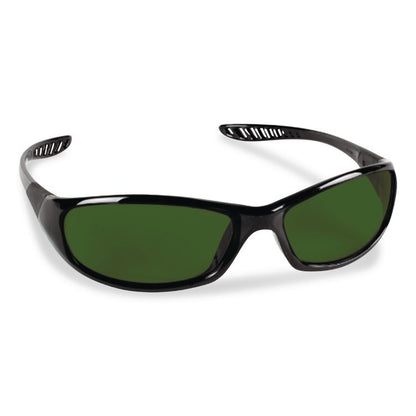 Hellraiser Safety Glasses, Black Full Frame, Green Shade 3 VLT Dual Lens