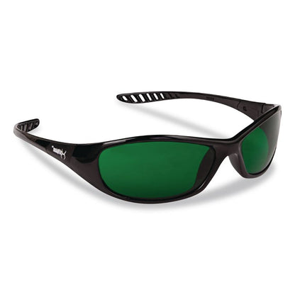 Hellraiser Safety Glasses, Black Full Frame, Green Shade 3 VLT Dual Lens