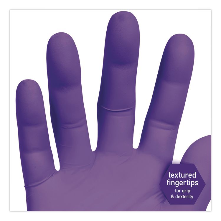 PURPLE NITRILE Exam Gloves, Powder-Free, Large, 6 mil Thick, 12" Long, Purple, 500/Carton