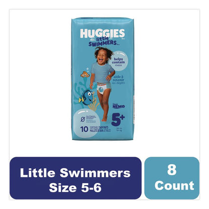 Little Swimmers, Size 5-6, 32 lbs and Up, 10/Pack, 8 Packs/Carton