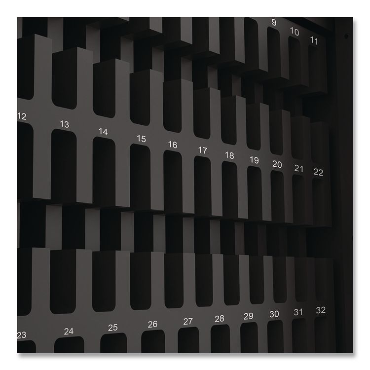 Cell Guard 30-Bay Cabinet for 32 Devices, 14.96 x 16.14 x 8.98, Black