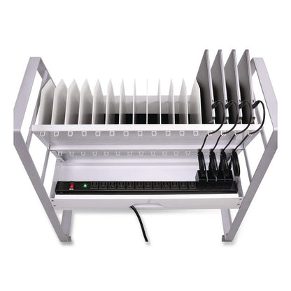 16 Tablet/Chromebook Open Charging Cart for 16 Devices, 27 x 14.75 x 30