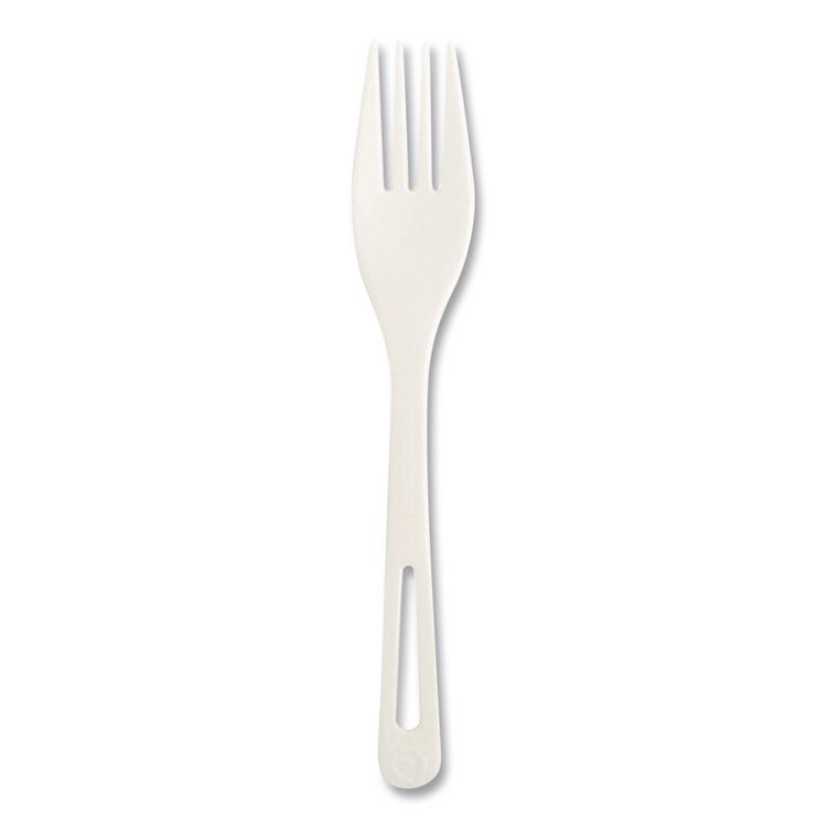 Cutlery Dispenser Refills, Fork, Plastic, Light Beige, 100/Bag, 10 Bags/Carton
