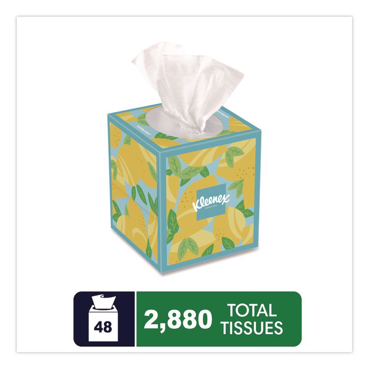 Soothing Lotion Facial Tissue, 3-Ply, White, 60 Sheets/Box, 4 Boxes/Pack, 8 Packs/Carton