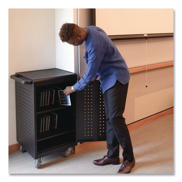 30 Tablet/Chromebook Charging Cart for 30 Devices, 20.9 x 21.1 x 37.6