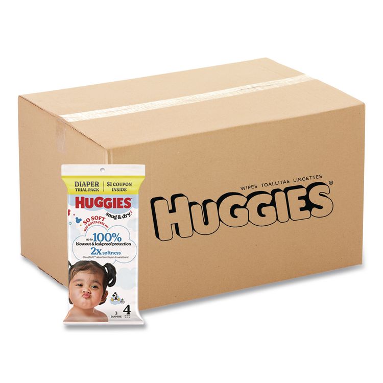 Snug and Dry, Size 4, 22 lbs to 37 lbs, Disney Design, 3 Diapers/Pack, 30 Packs/Carton