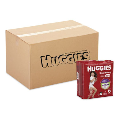 Little Movers HuggFit 360 Degree, Size 6, Over 35 lbs, Disney Design, 17 Diapers/Pack, 4 Packs/Carton