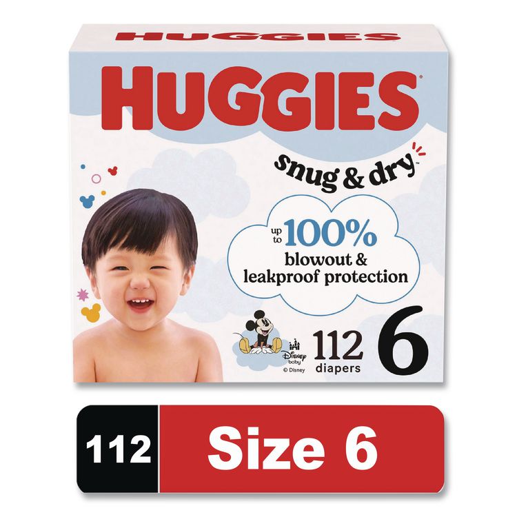 Snug and Dry Diapers, Size 6, 35 plus lbs, 112/Carton
