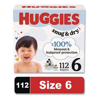 Snug and Dry Diapers, Size 6, 35 plus lbs, 112/Carton