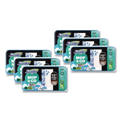 Heavy-Duty Wet Refill Cloths, 10 x 8, Open Window Fresh, 20/Tub, 6 Tubs/Carton