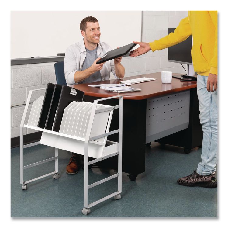 16 Bay Open Charging Cart for 16 Devices, 27 x 14.75 x 30