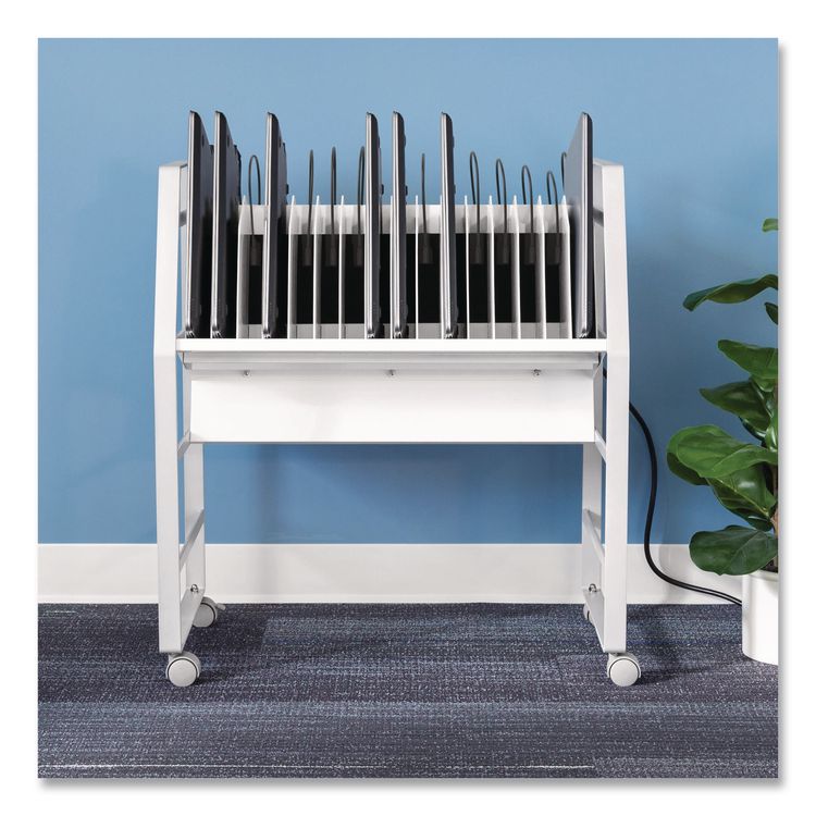 16 Bay Open Charging Cart for 16 Devices, 27 x 14.75 x 30