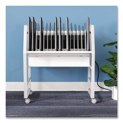 16 Bay Open Charging Cart for 16 Devices, 27 x 14.75 x 30