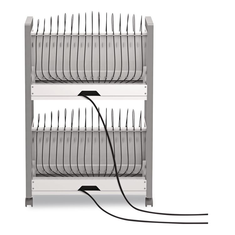 32 Bay Open Charging Cart for 32 Devices, 27 x 14.75 x 39.75