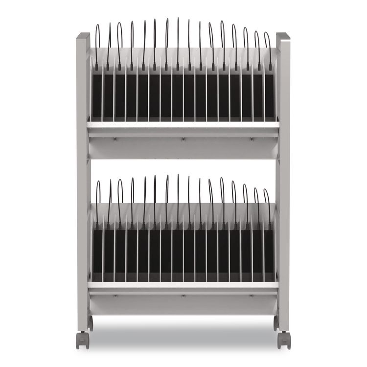 32 Bay Open Charging Cart for 32 Devices, 27 x 14.75 x 39.75