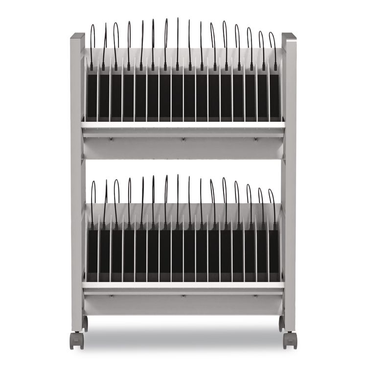 32 Bay Open Charging Cart for 32 Devices, 27 x 14.75 x 39.75