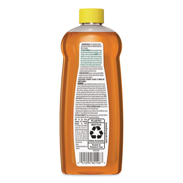 Multi-Surface Cleaner Disinfectant Concentrated, Pine Scent, 14 oz Bottle, 12/Carton