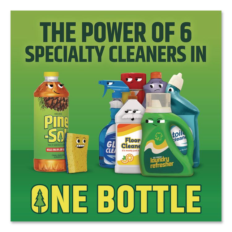 Multi-Surface Cleaner Disinfectant Concentrated, Pine Scent, 14 oz Bottle, 12/Carton