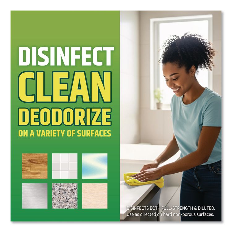 Multi-Surface Cleaner Disinfectant Concentrated, Pine Scent, 14 oz Bottle, 12/Carton
