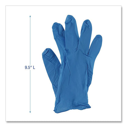 Blue Disposable Nitrile Gloves, 370 Series, Powder-Free, Medium, 3 mil Thick, 9.5" Long, Blue, 100/Box, 10 Boxes/Carton