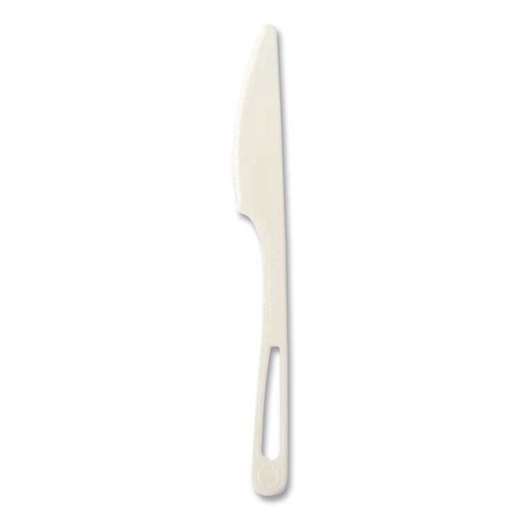 Cutlery Dispenser Refills, Knife, Plastic, Light Beige, 100/Bag, 10 Bags/Carton
