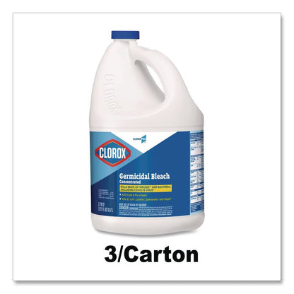 CloroxPro Concentrated Germicidal Bleach, Regular Scent, 121 oz Bottle, 3/Carton