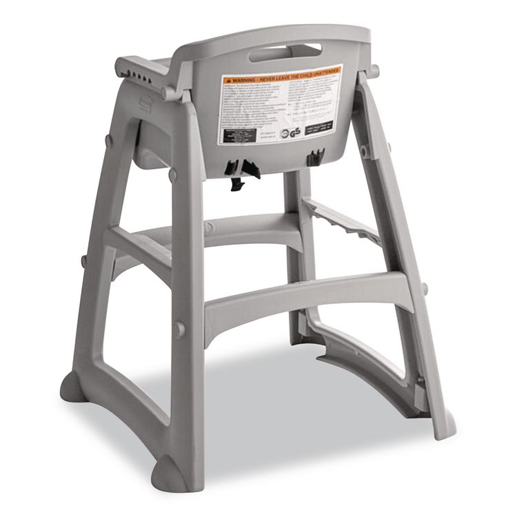 Sturdy Chair High Chair without Wheels, Supports Up to 33 lbs, 30.76" Seat Height, Platinum
