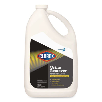 CloroxPro Urine Remover for Stains and Odors, Clean Floral Scent, 128 oz Refill Bottle, 4/Carton