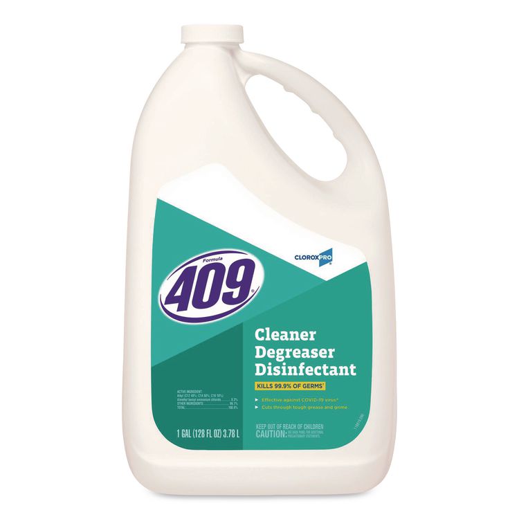 CloroxPro Cleaner Degreaser Disinfectant, 128 oz Refill, 4/Carton