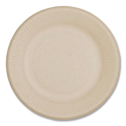 Fiber Plates, 6" dia, Natural, 20/Pack