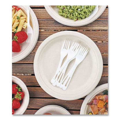 Fiber Plates, 9" dia, Natural, 20/Pack