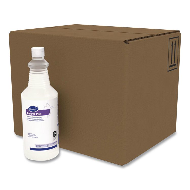 Emerel Plus Cream Cleanser, 32 oz Squeeze Bottle, 12/Carton