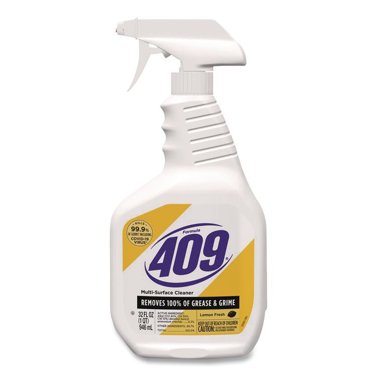 Multi-Surface Cleaner, Lemon Scent, 32 oz Spray Bottle, 9/Carton