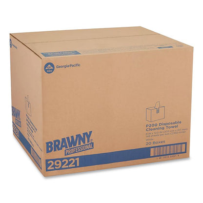 Light Duty Paper Wipers, 2-Ply, 8 x 12.5, White, 148/Box, 20 Boxes/Carton