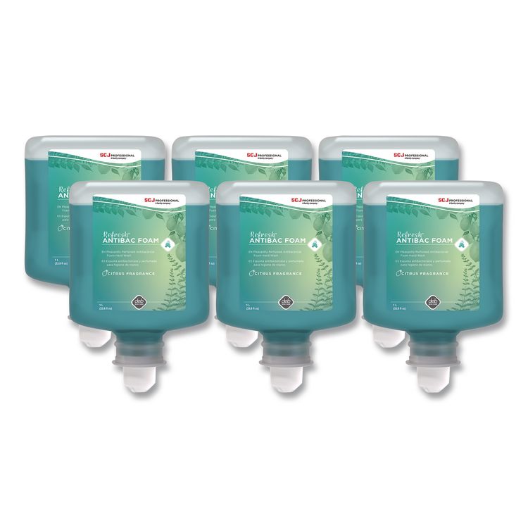 Refresh Foaming Hand Soap Manual Cartridge Refill, Citrus Scent, 1 L, 6/Carton