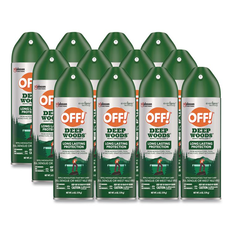 Deep Woods Insect Repellent, 6 oz Aerosol Spray, 12/Carton