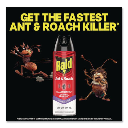 Ant and Roach Killer, 17.5 oz Aerosol Spray, Lavender, 12/Carton
