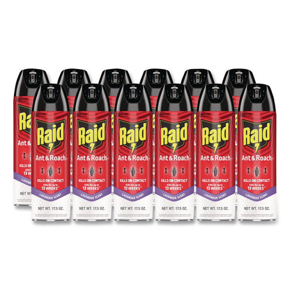 Ant and Roach Killer, 17.5 oz Aerosol Spray, Lavender, 12/Carton