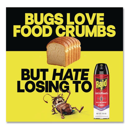 Ant and Roach Killer, 17.5 oz Aerosol Spray, Lavender, 12/Carton