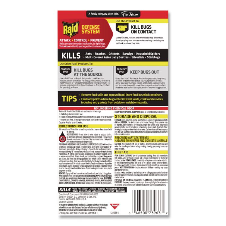 Ant and Roach Killer, 17.5 oz Aerosol Spray, Lavender, 12/Carton