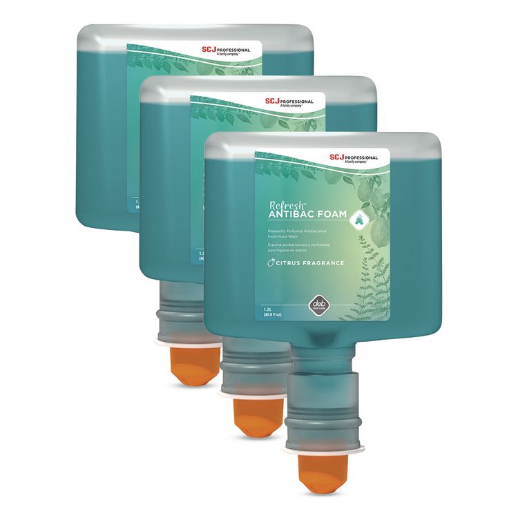 Refresh Foaming Hand Soap Touch Free Cartridge Refill, Citrus Scent, 1.2 L, 3/Carton