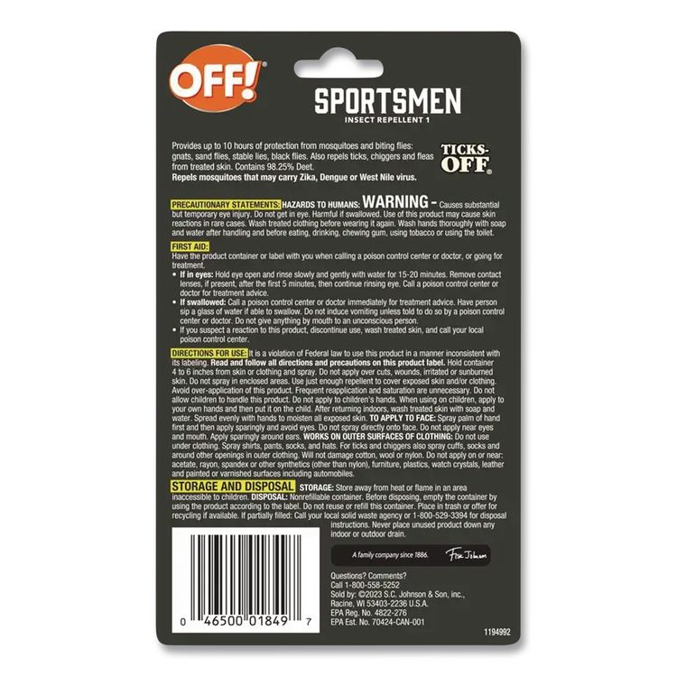 Deep Woods Sportsmen Insect Repellent, 1 oz Spray Bottle
