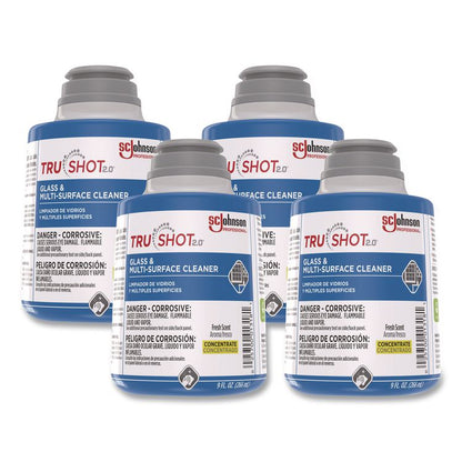 TruShot 2.0 Glass and Multisurface Cleaner, Fresh Scent, 9 oz Cartridge, 4/Carton