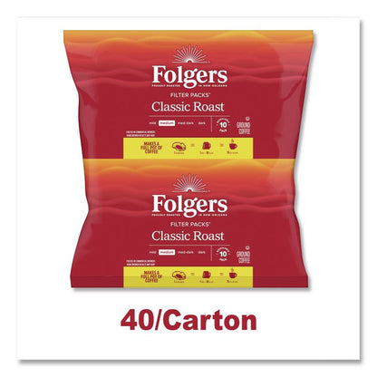 Coffee Filter Packs, Regular, 1.05 oz Filter Pack, 40/Carton